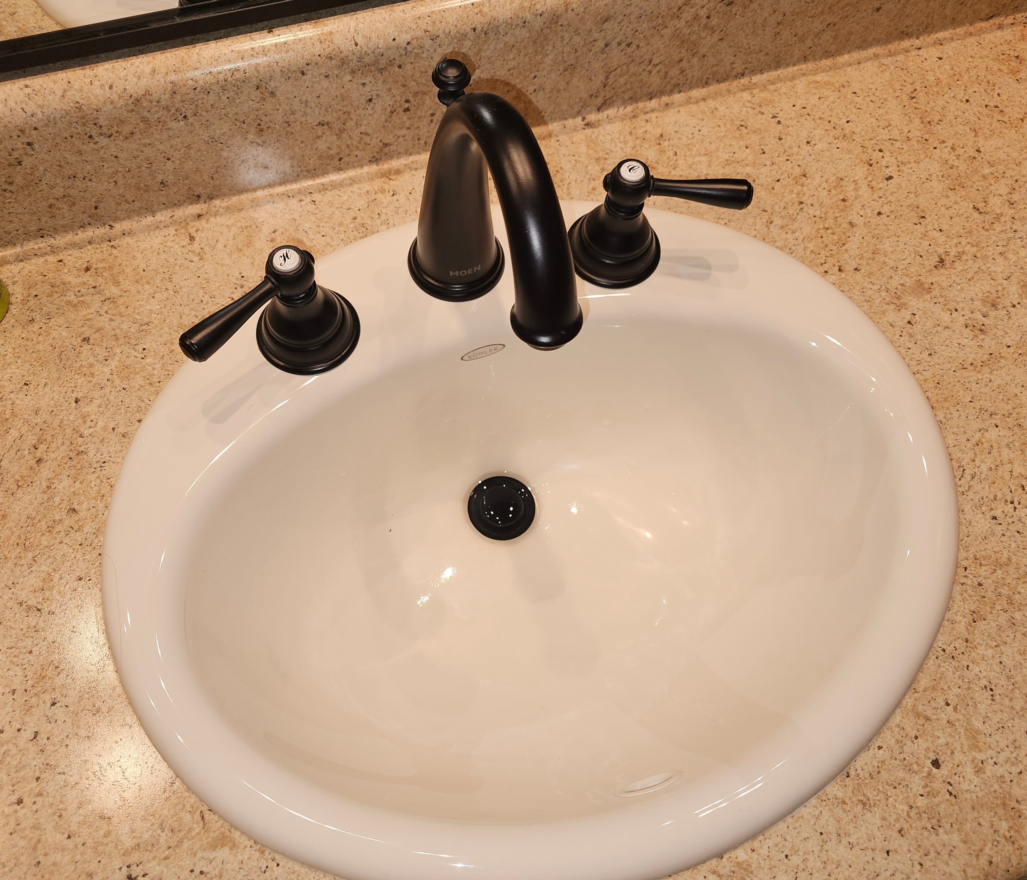 2nd picture of recent bathroom fixture installation.