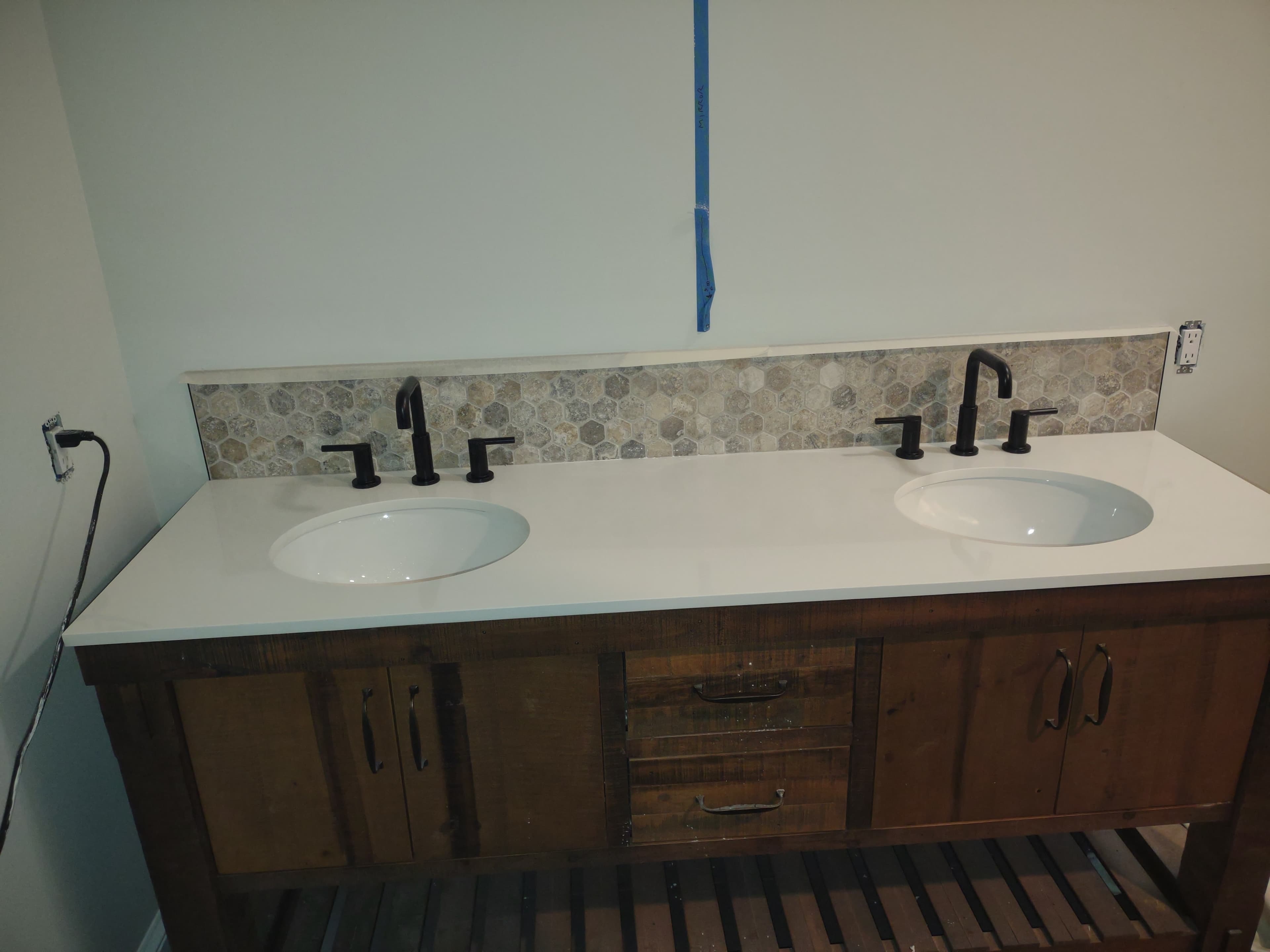 3rd picture of recent bathroom fixture installation.