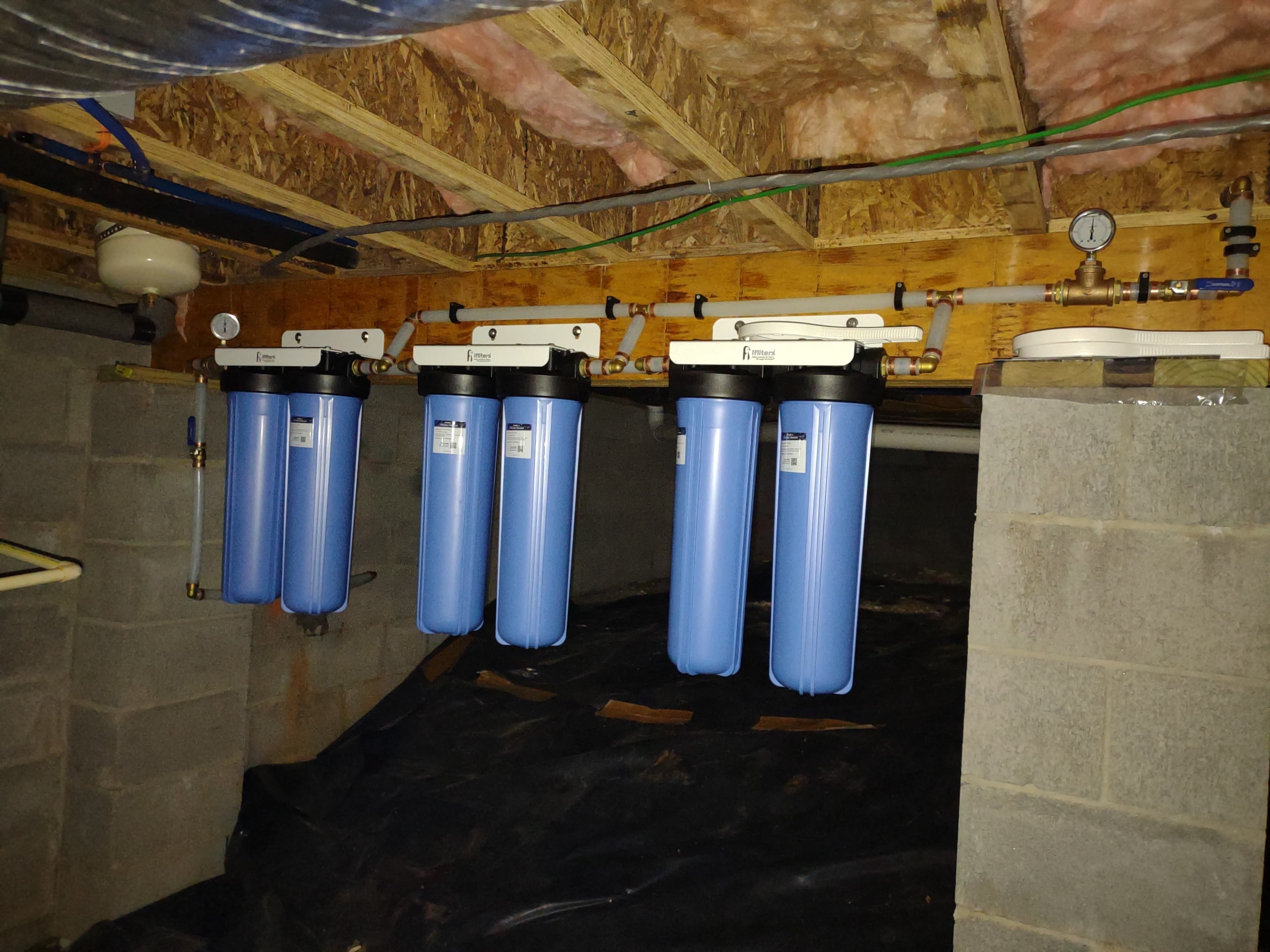 2nd picture of recent water filtration system installation.