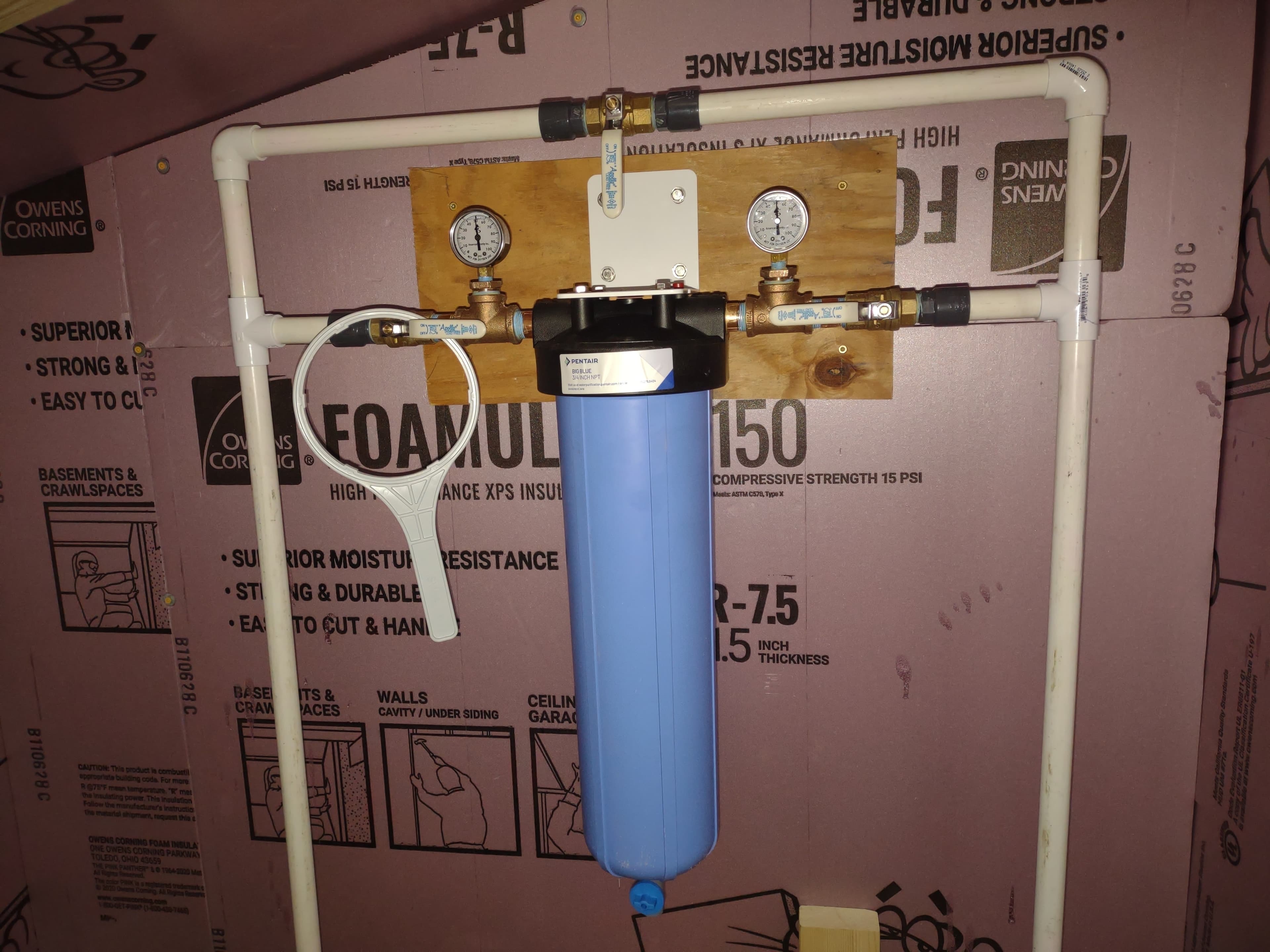3rd picture of recent water filtration system installation.