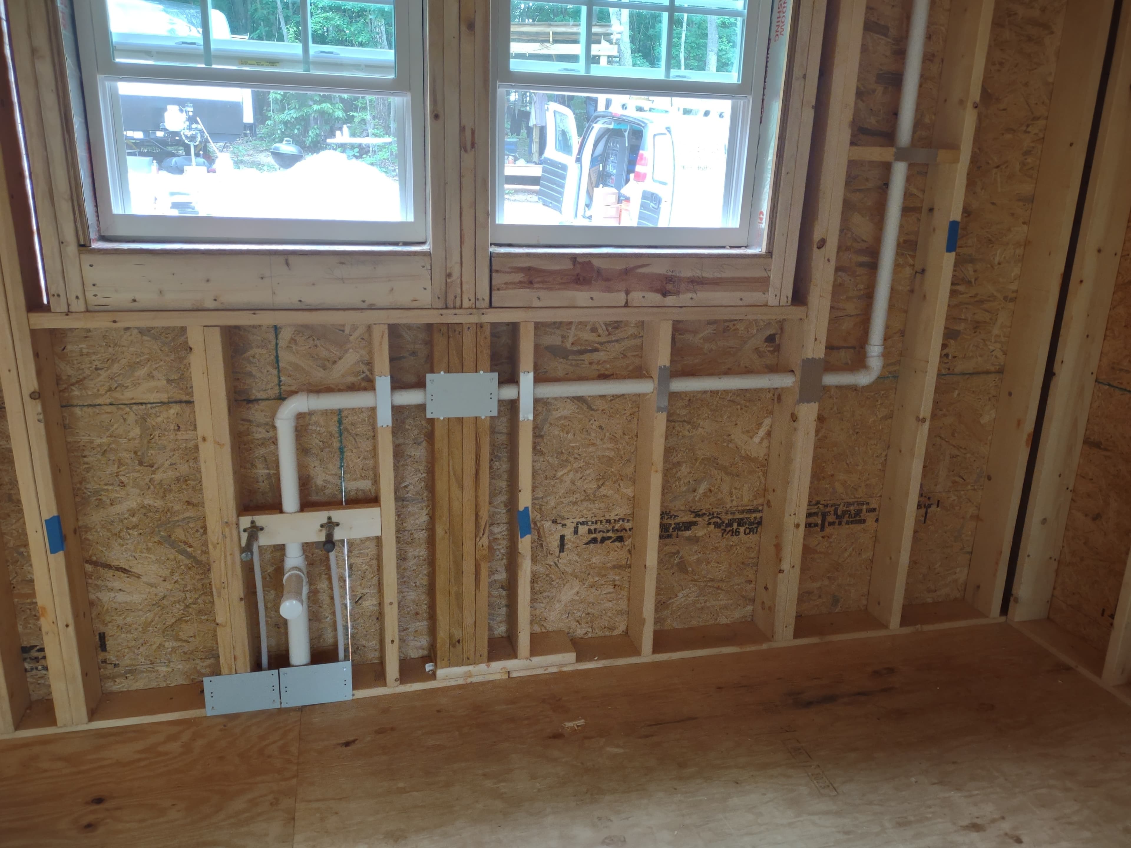 2nd picture of a new construction plumbing install.